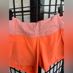 lululemon athletica Orange and Pink Athletic Shorts